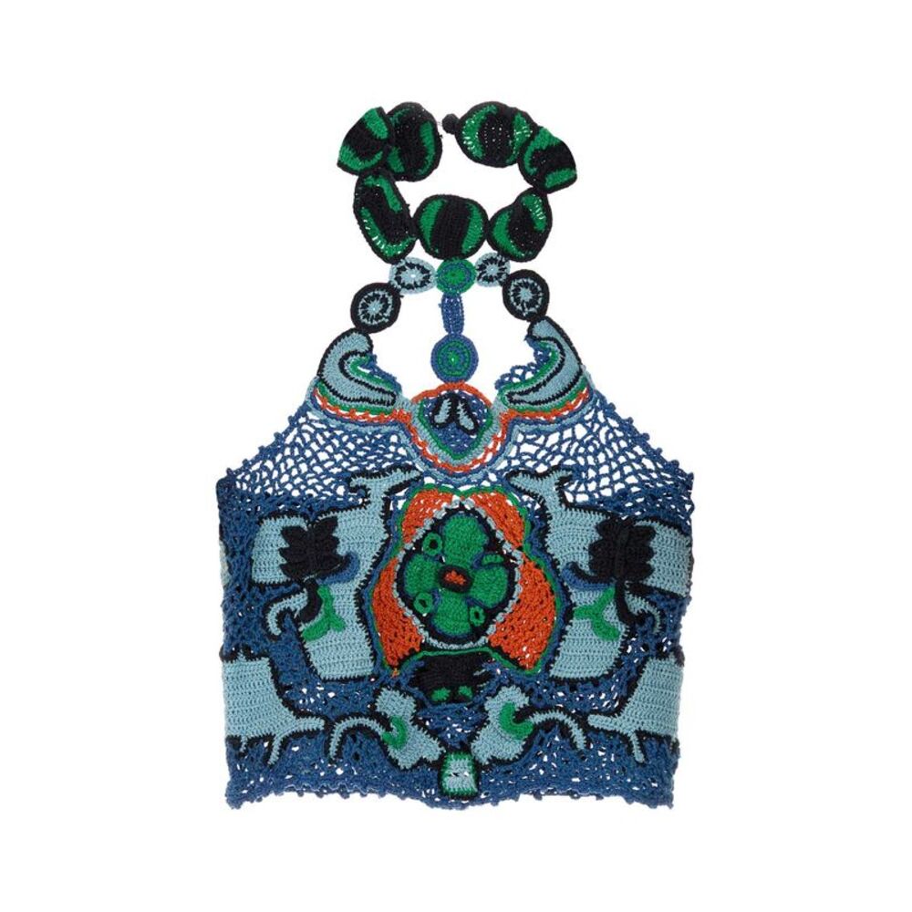 Etro Women Embroidered Crochet Top